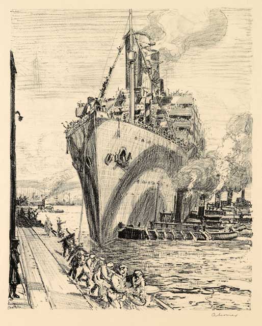 The Transport Aquitania (1918) - Arthur Lismer Tablo