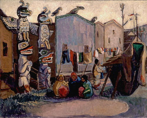 Indian Village, Alert Bay (1912) – Emily Carr Tablo