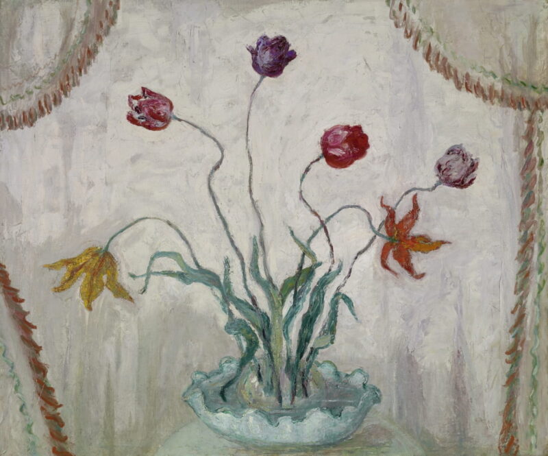 Bowl of Tulips - Florine Stettheimer Tablo