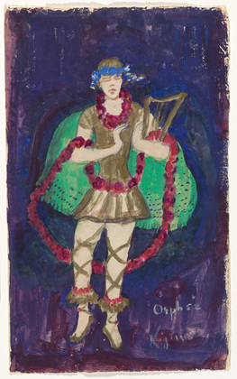 Costume design (Nijinsky) for artist's ballet Orphée of the Quat z arts (1912) - Florine Stettheimer Tablo