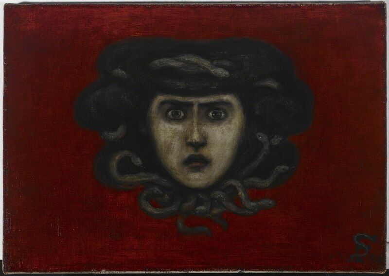 Head of Medusa (1908) - Florine Stettheimer Tablo