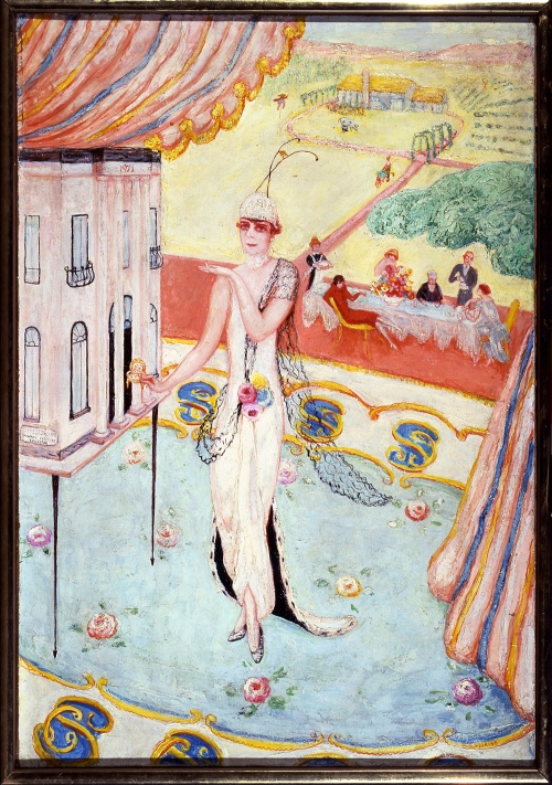 Portrait of My Sister, Carrie W. Stettheimer (1923) - Florine Stettheimer Tablo