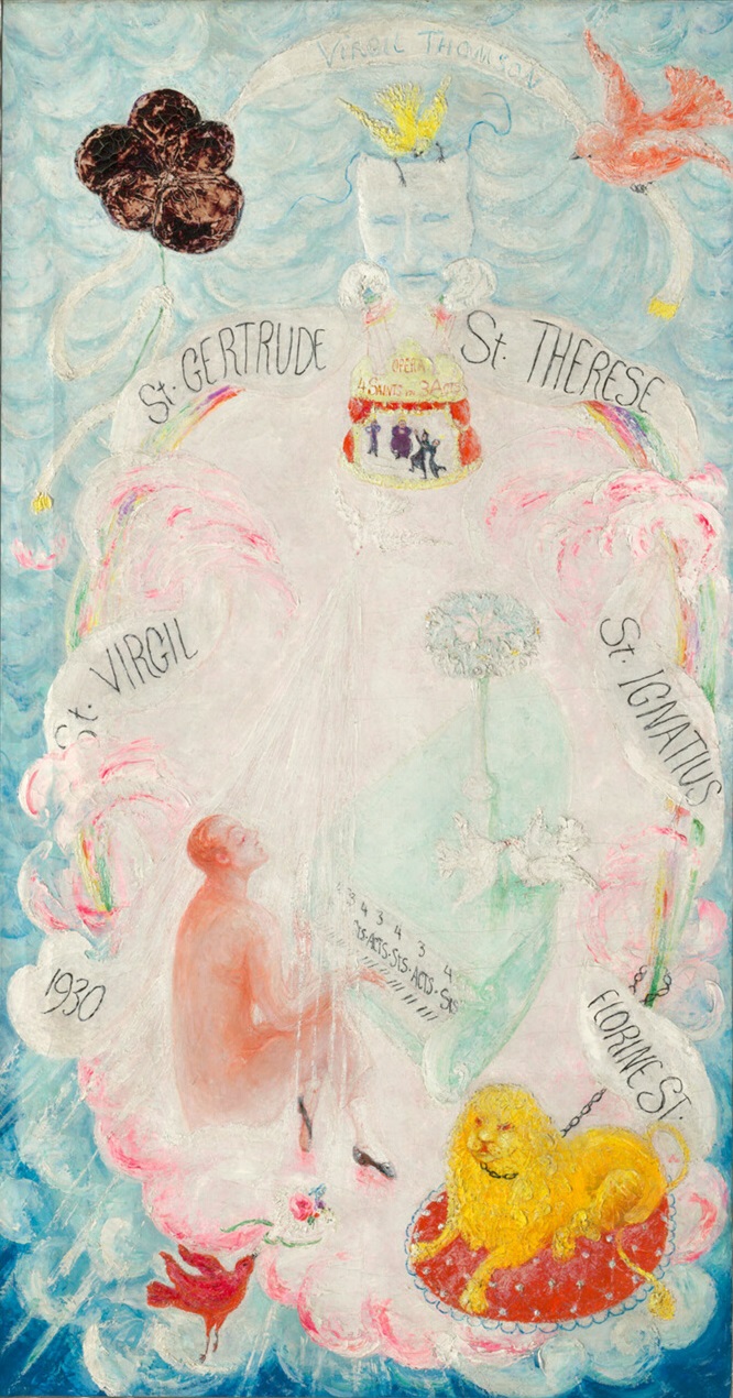 Portrait of Virgil Thomson (1930) - Florine Stettheimer Tablo