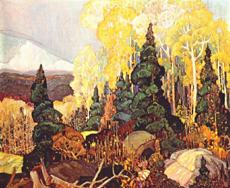 Autumn Hillside (1920) - Franklin Carmichael Tablo