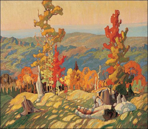 Autumn in the Northland - Franklin Carmichael Tablo