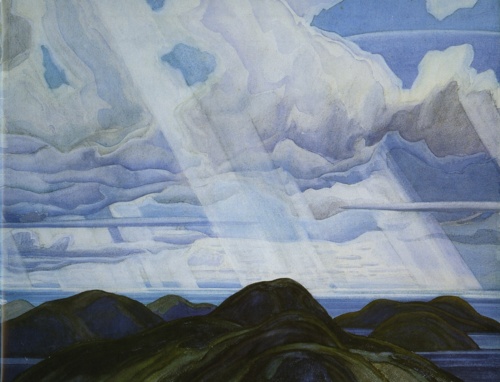 Snow Flurries, North Shore of Lake Superior - Franklin Carmichael Tablo