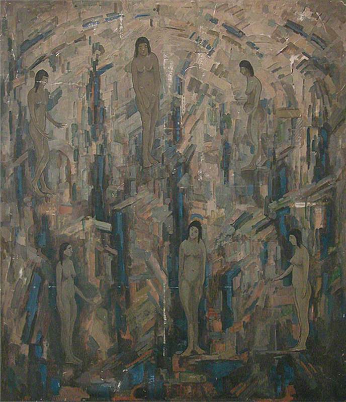 Six Nudes in a Landscape (1915) - Harry Phelan Gibb Tablo
