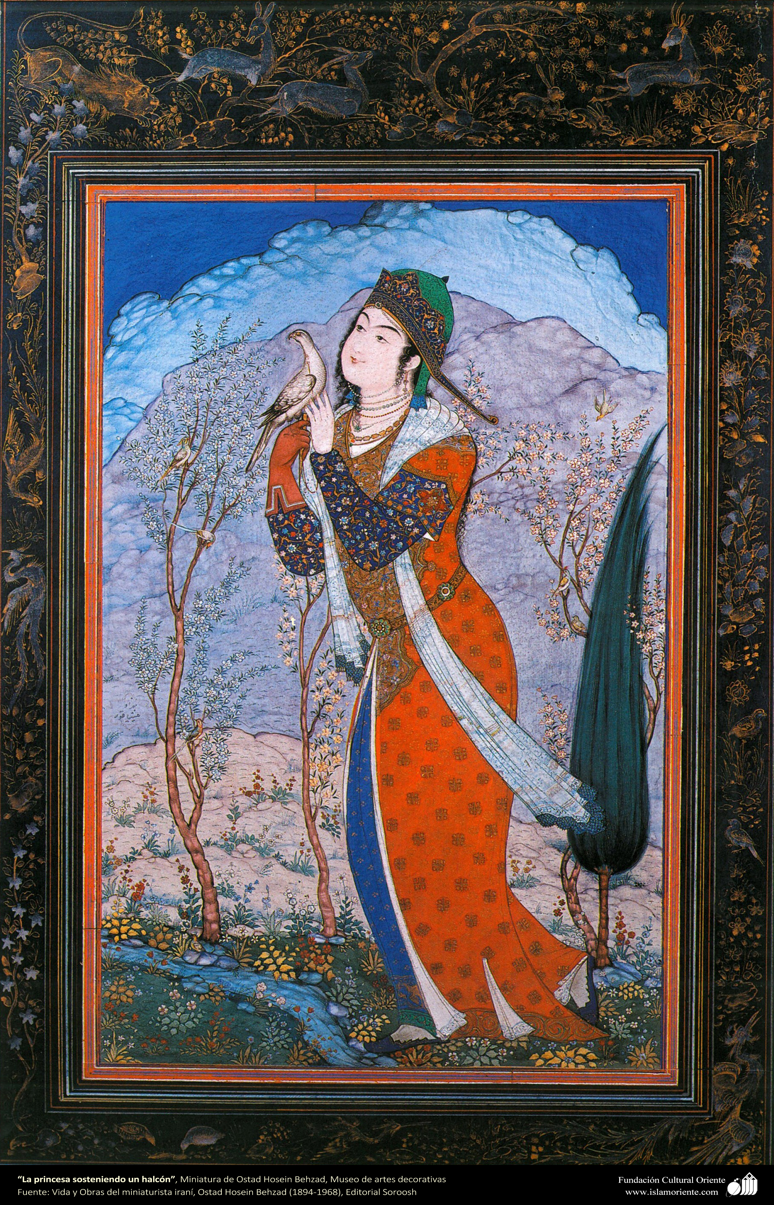 Prince and hawk - Hossein Behzad Tablo