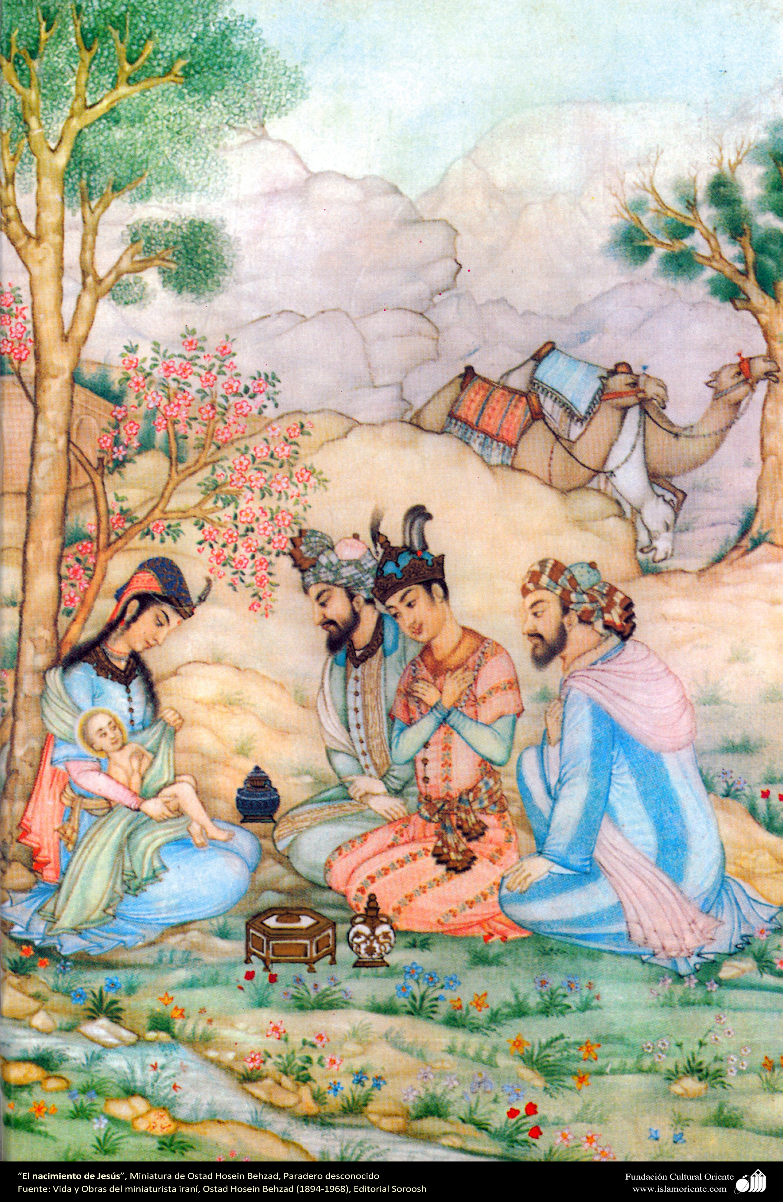 The Birth of Jesus Christ - Hossein Behzad Tablo