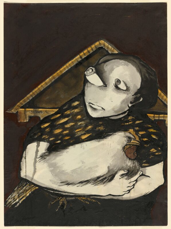 Girl with Hen (1956) - Joy Hester Tablo