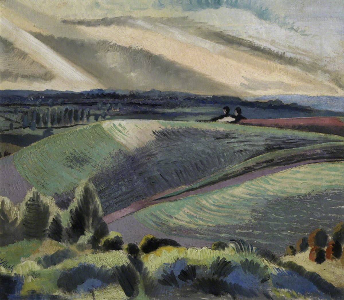 Cotswold Hills (1920) - Paul Nash Tablo
