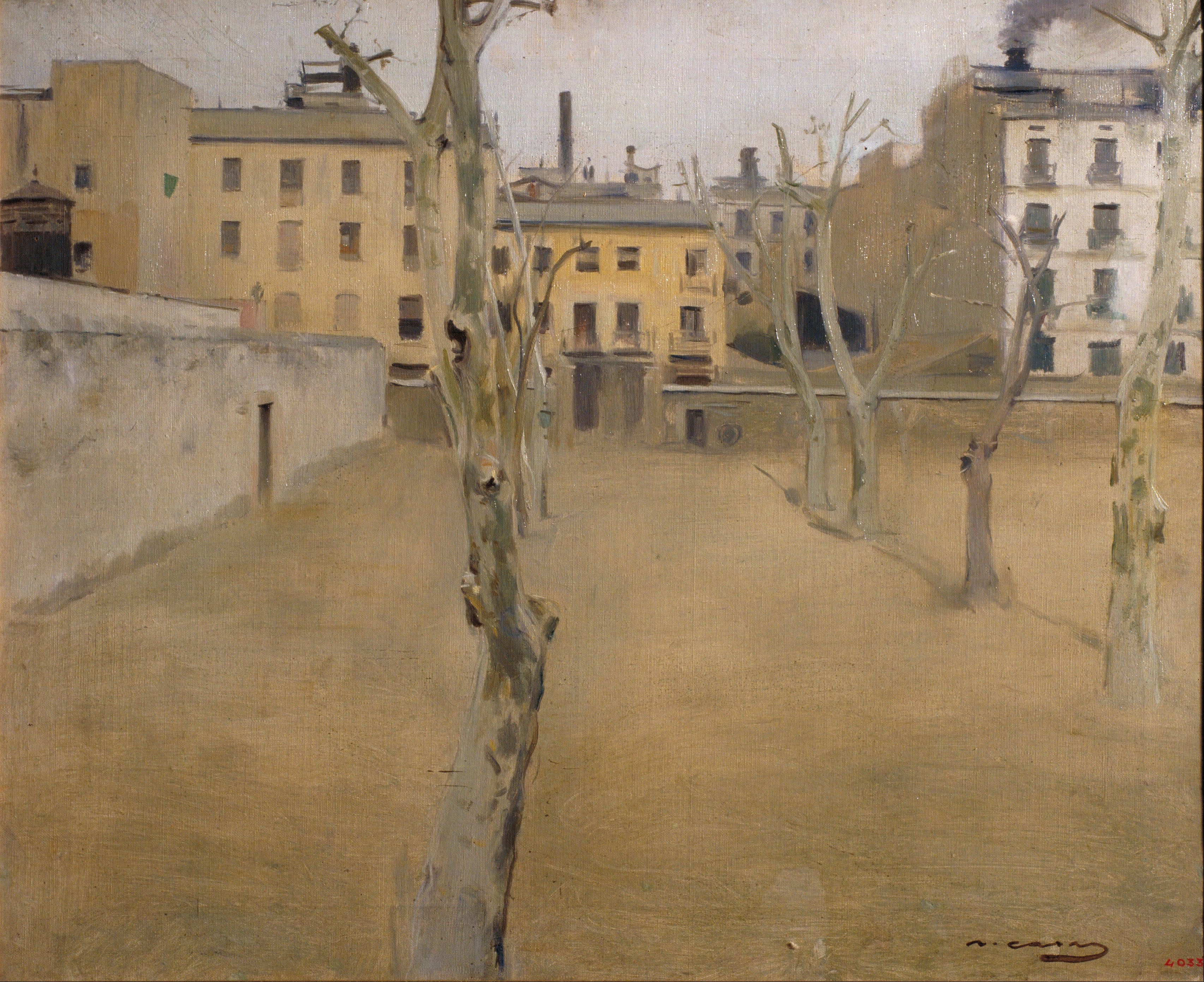 Courtyard of the Old Barcelona Prison (courtyard of the 'lambs') - Ramon Casas Tablo