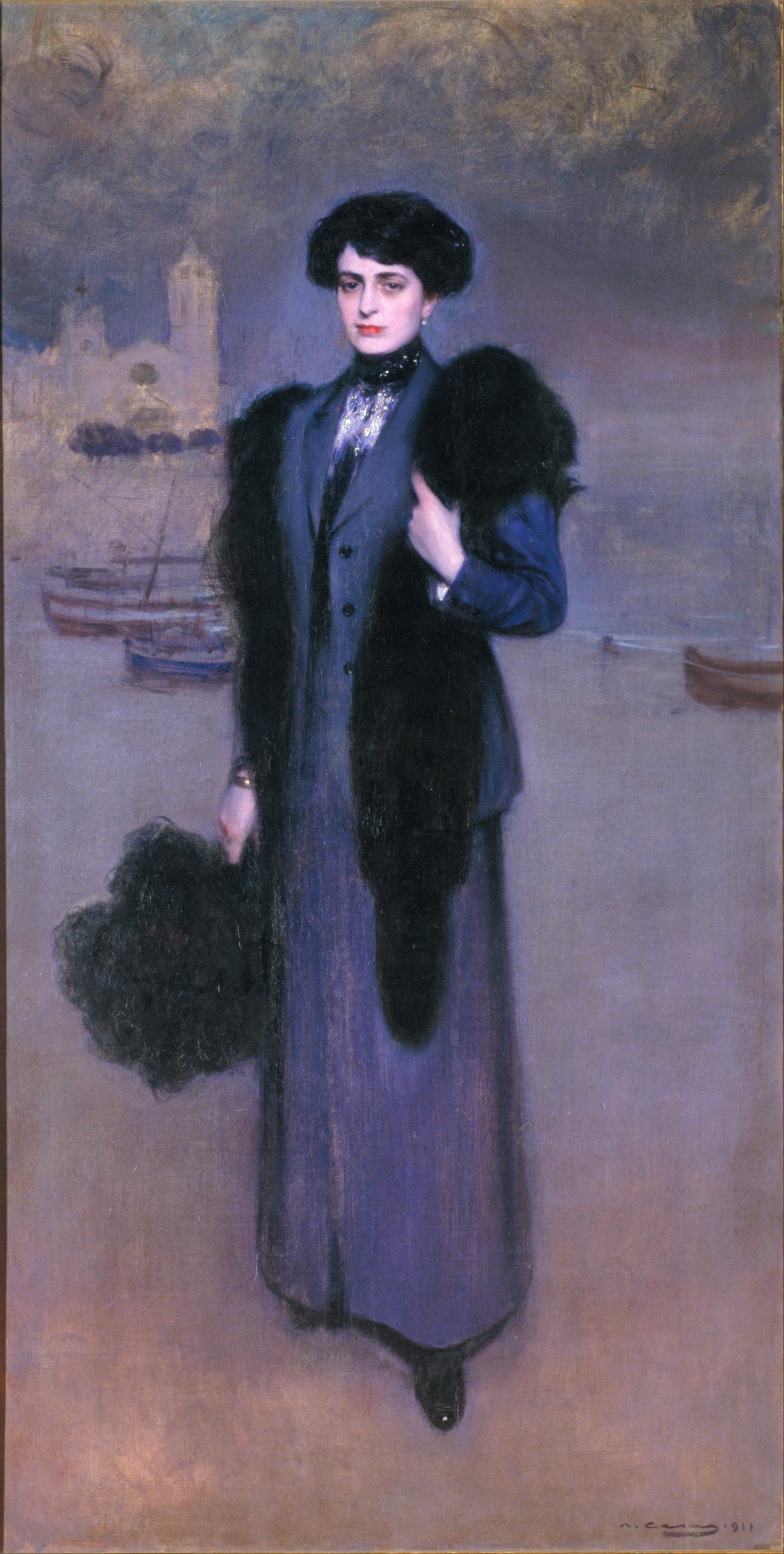 Portrait of Dolors Vidal (1911) - Ramon Casas Tablo