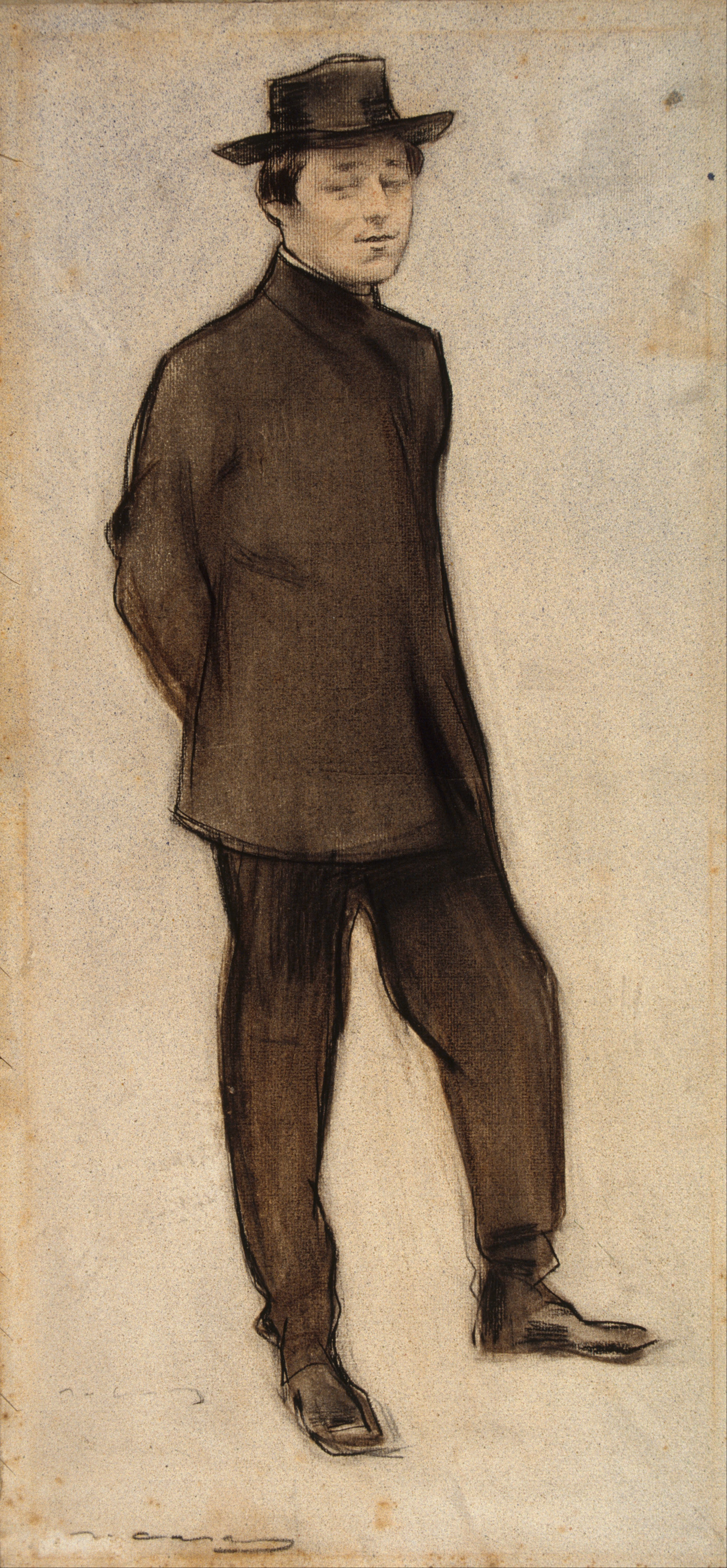 Portrait of Isidre Nonell (1897) - Ramon Casas Tablo