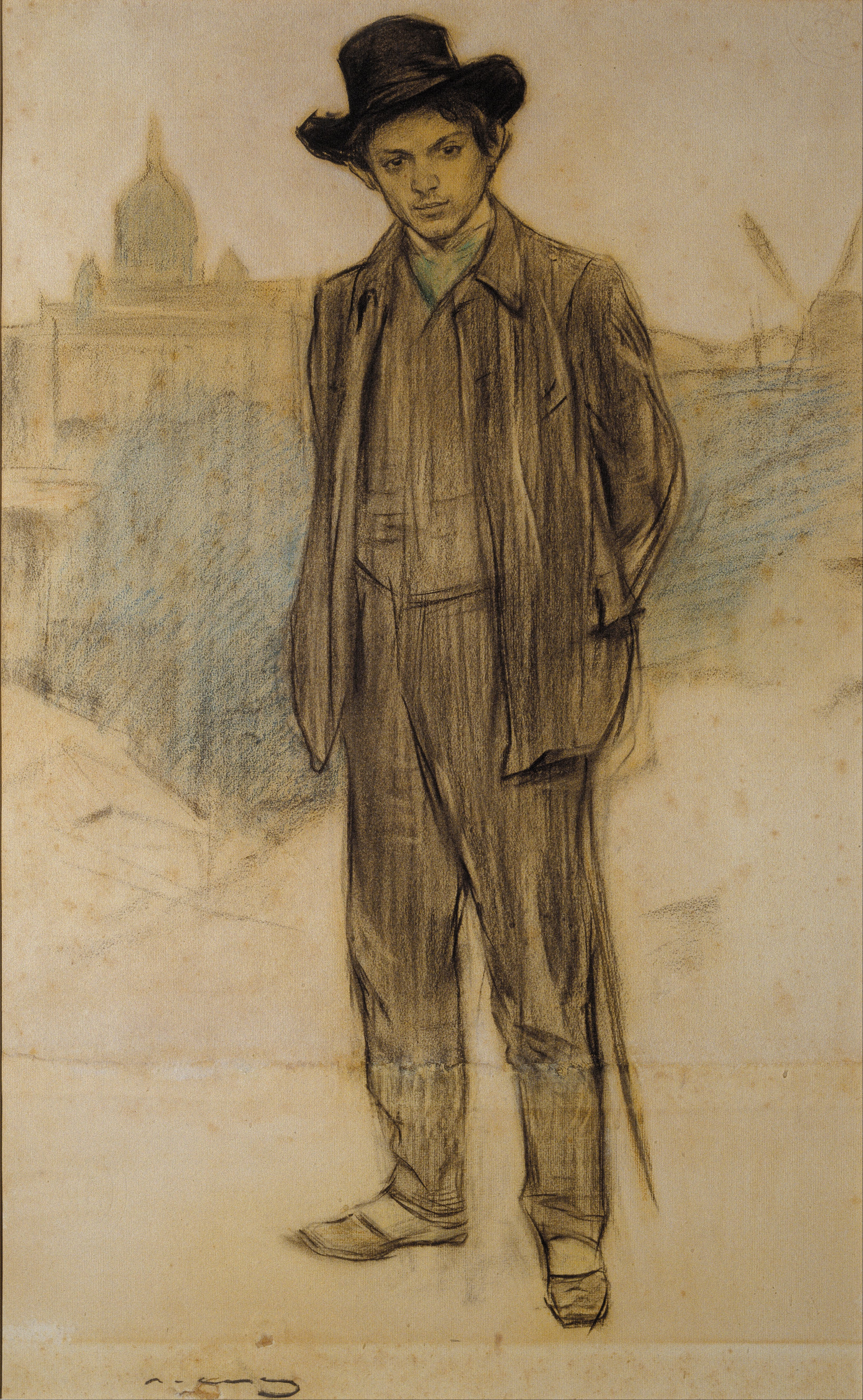 Portrait of Pablo Picasso - Ramon Casas Tablo