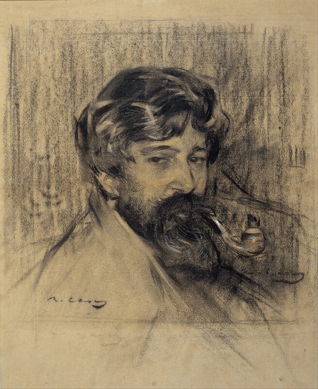 Portrait of Santiago Rusiñol - Ramon Casas Tablo