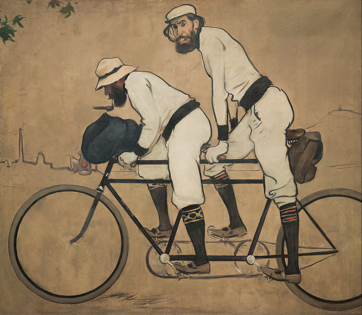 Ramon Casas and Pere Romeu on a Tandem (1897) - Ramon Casas Tablo