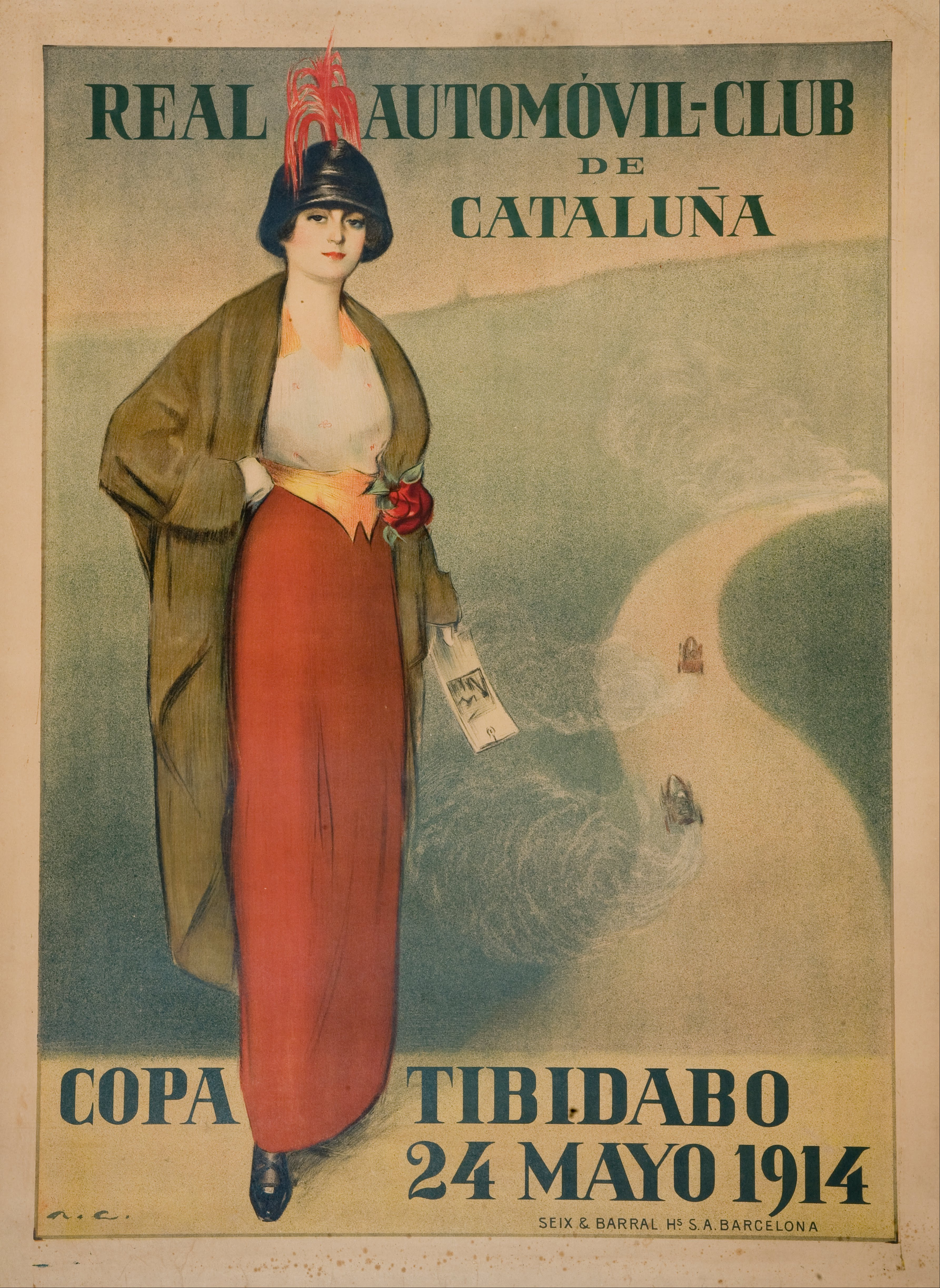 Real Automóvil club De Cataluña. Copa Tibidabo - Ramon Casas Tablo