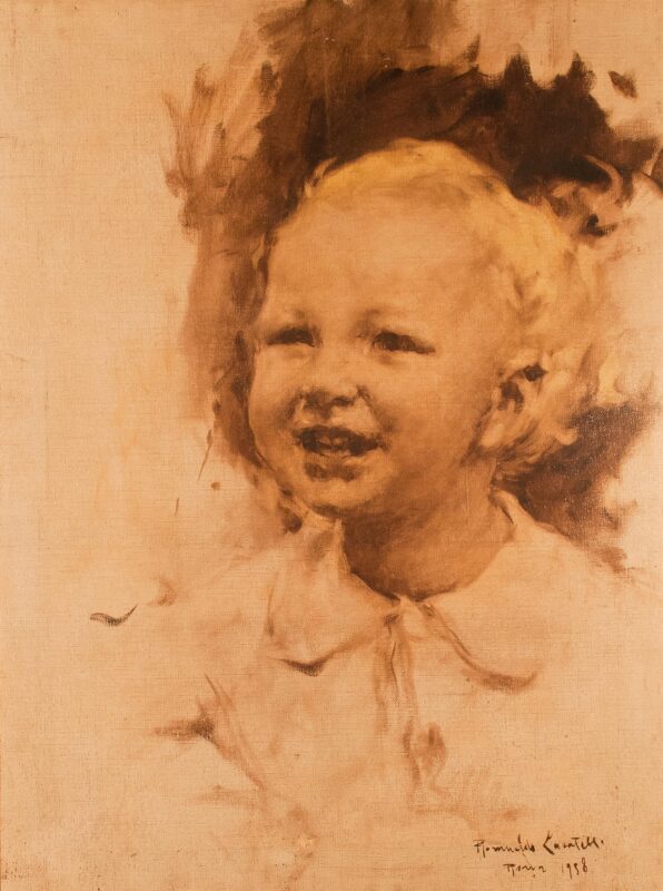 Drawing for the portrait to His Royal Highness Vittorio Emanuele (1938) - Romualdo Locatelli Tablo