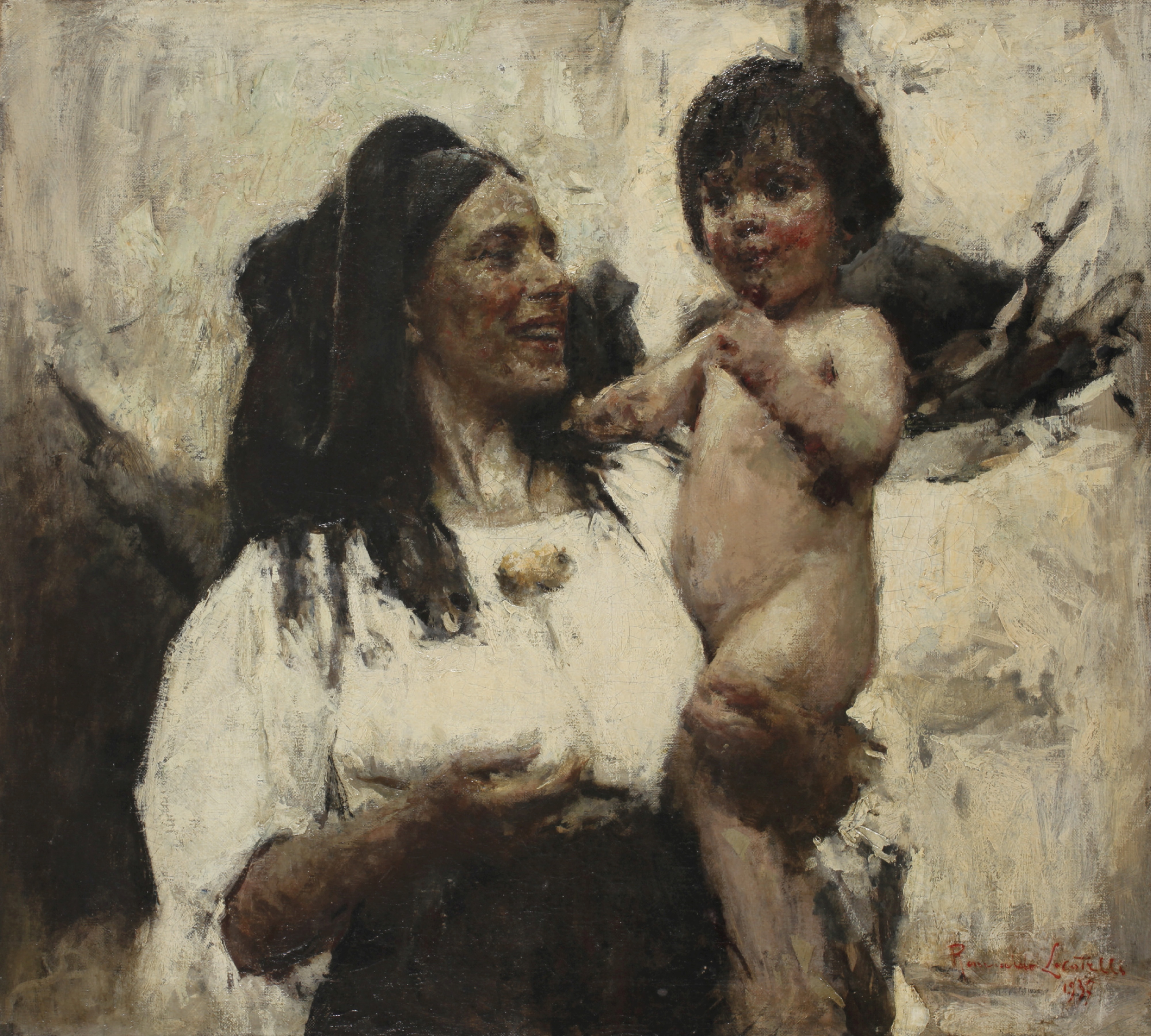 Ermina and Little Angel (1937) - Romualdo Locatelli Tablo