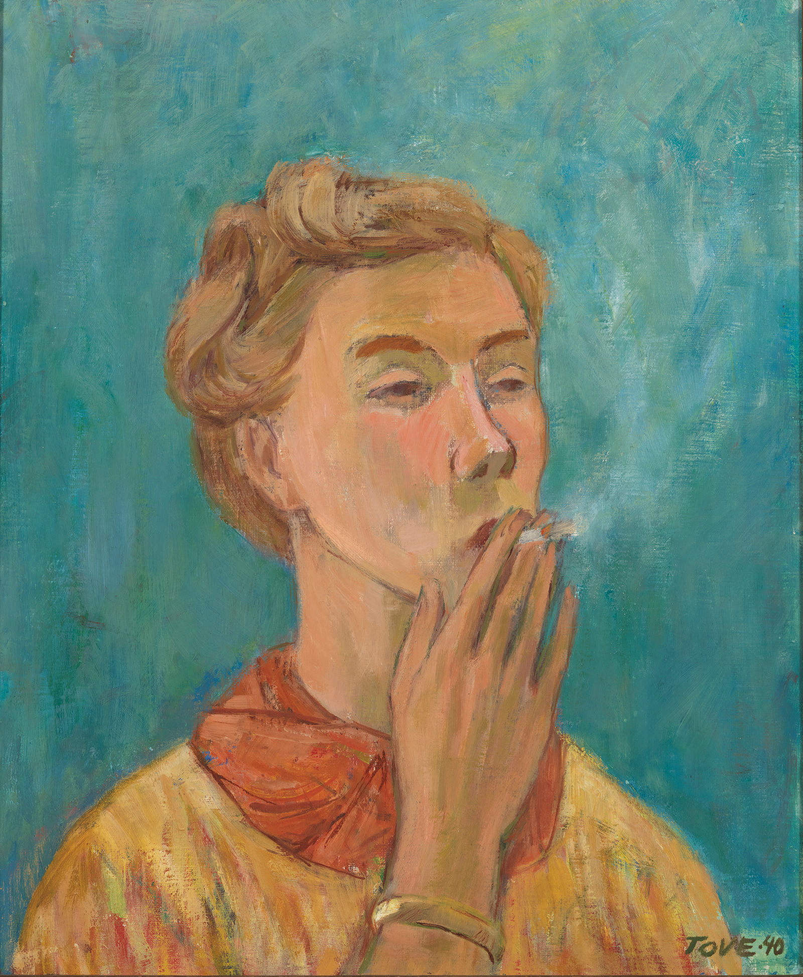Smoking Girl (Self Portrait) (1940) - Tove Jansson Tablo