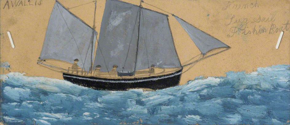 French Lugsail Fishing Boat – Alfred Wallis Tablo