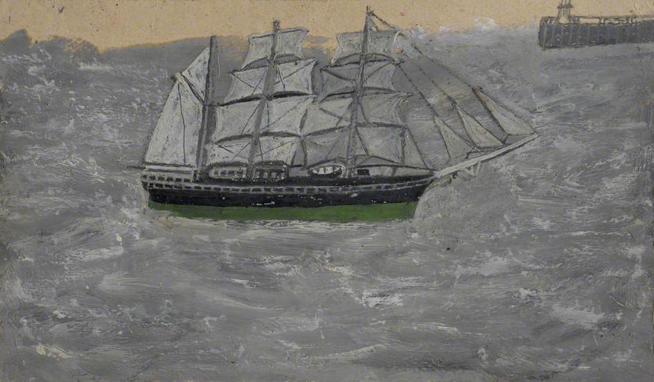 Grey Three Master - Alfred Wallis Tablo