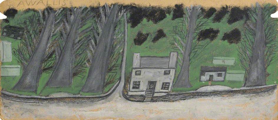 House with Trees (1937) - Alfred Wallis Tablo