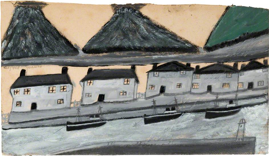 Houses and Kilns - Alfred Wallis Tablo