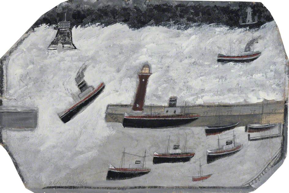 Penzance Harbour - Alfred Wallis Tablo