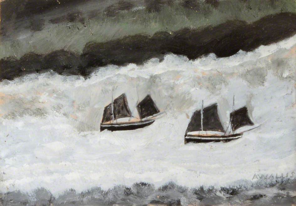 Sailing Boats - Alfred Wallis Tablo