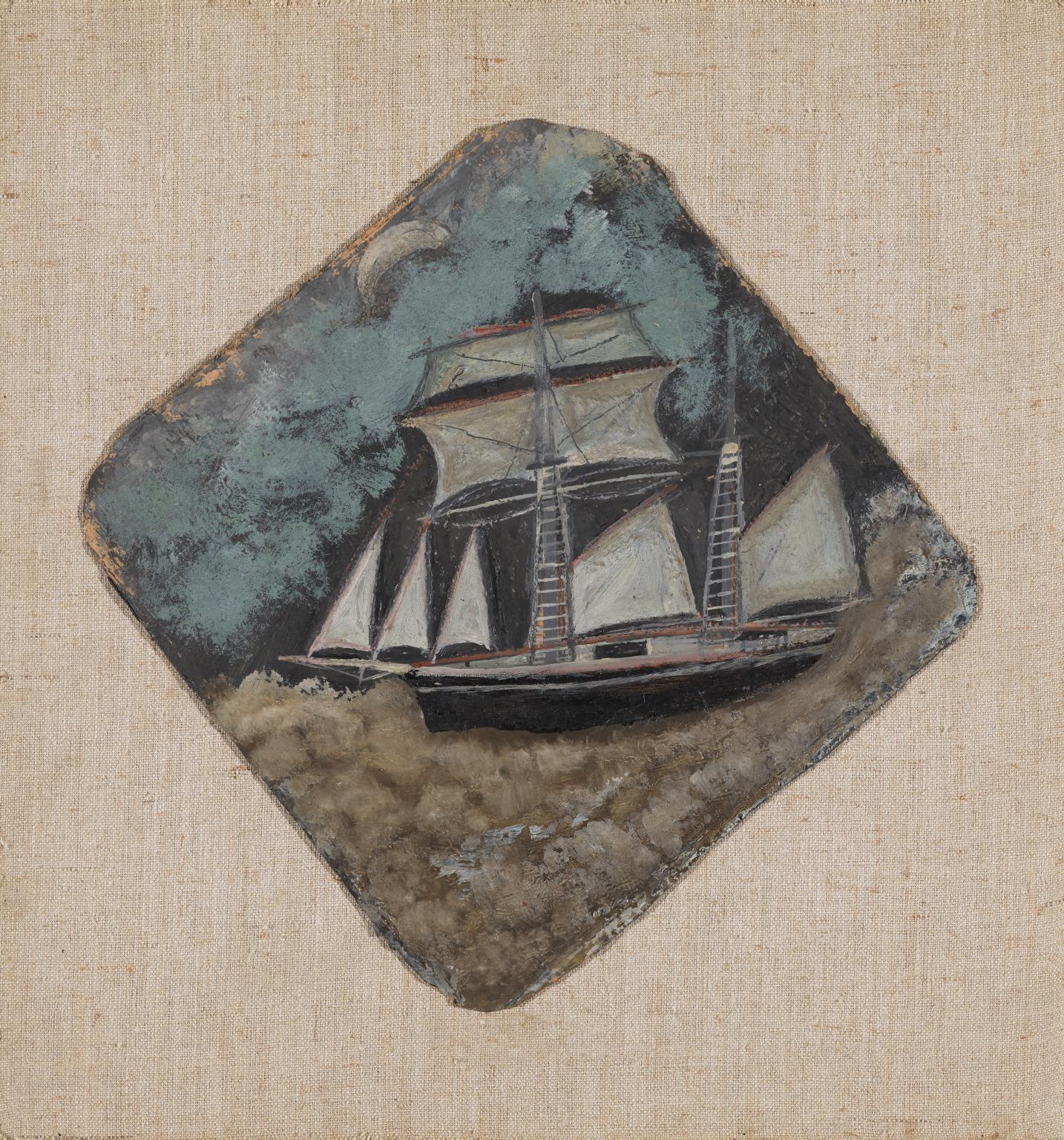 Schooner under the Moon (1936) - Alfred Wallis Tablo