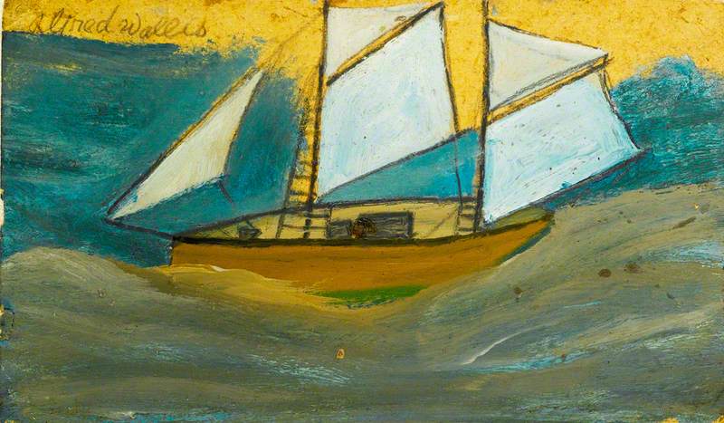 Ship in Rough Sea – Alfred Wallis Tablo