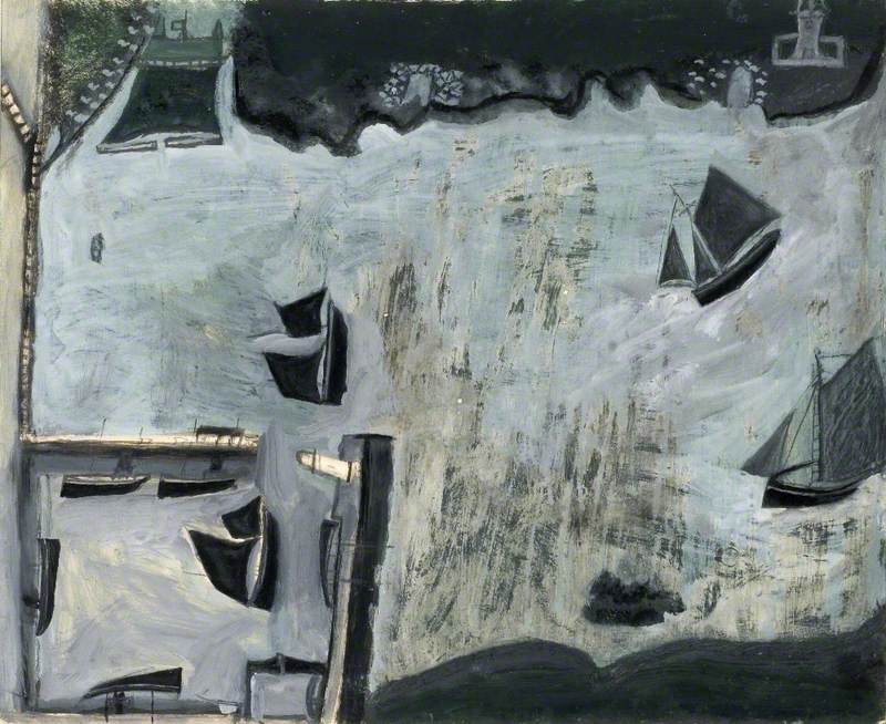 St Michael's Mount Harbour - Alfred Wallis Tablo