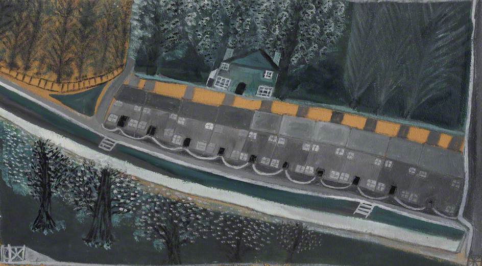 Street of Houses and Trees - Alfred Wallis Tablo