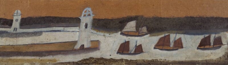 String of Boats (1928) - Alfred Wallis Tablo