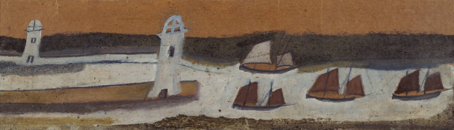 String of Boats (1928) - Alfred Wallis Tablo