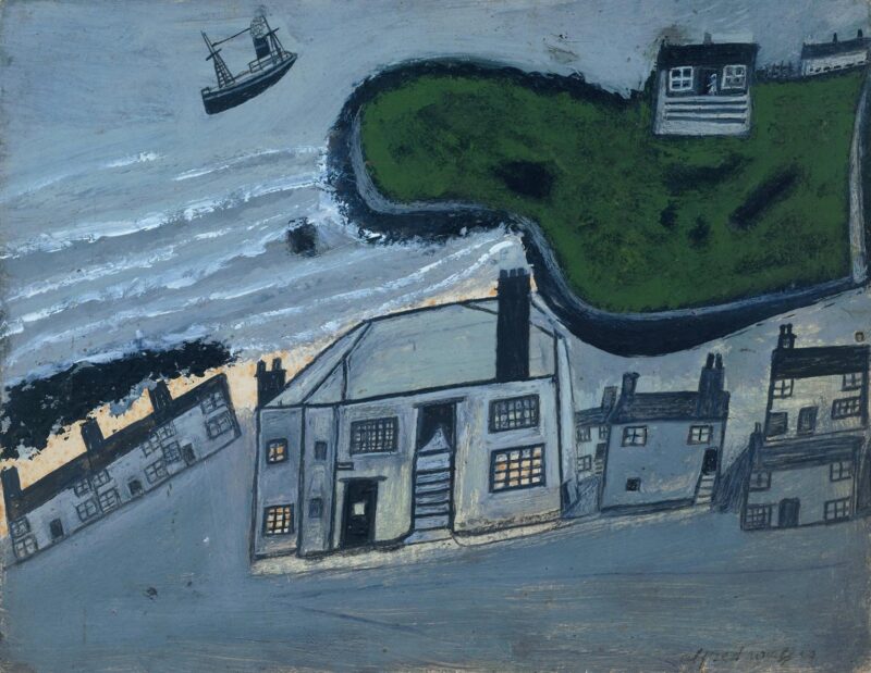 The Hold House Port Mear Square Island Port Mear Beach (1932) - Alfred Wallis Tablo