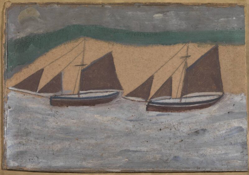 Two Boats (1928) - Alfred Wallis Tablo