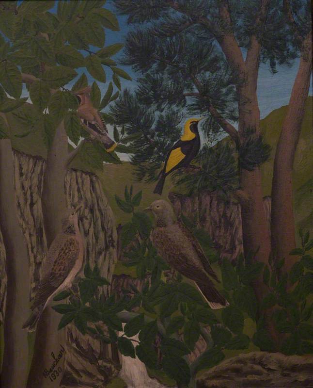 Birds in a Gorge (1916) - André Bauchant Tablo