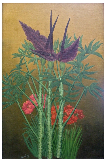 Exotic Flowers (1933) - André Bauchant Tablo