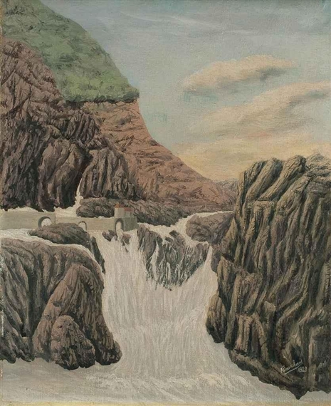 La chute d'eau (1929) - André Bauchant Tablo