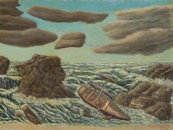 Marine (1945) – André Bauchant Tablo