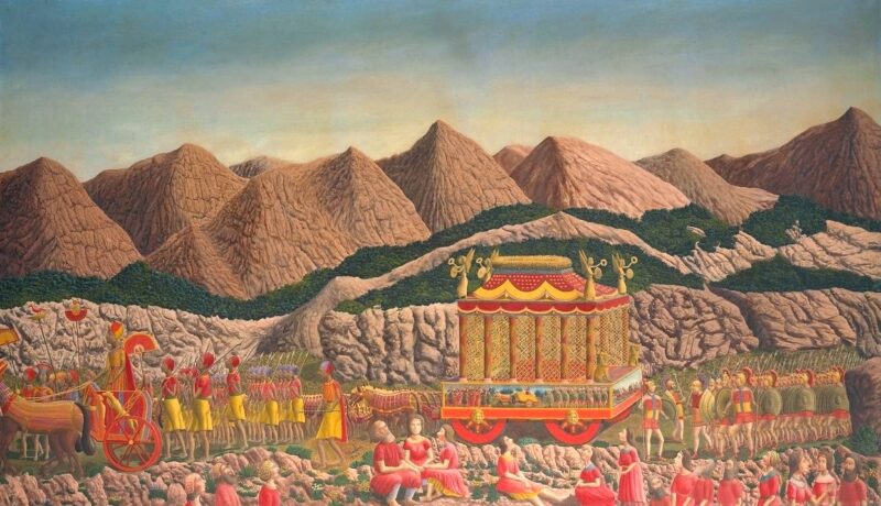 The Funeral Procession of Alexander the Great (1940) - André Bauchant Tablo