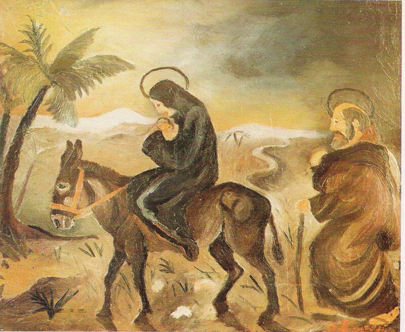 Flight into Egypt (1934) - Antonio Ligabue Tablo