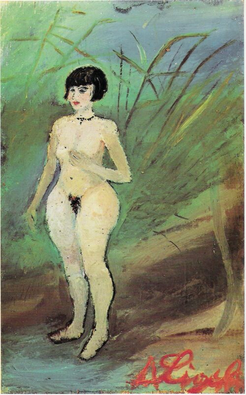 Nude of woman (1929) - Antonio Ligabue Tablo