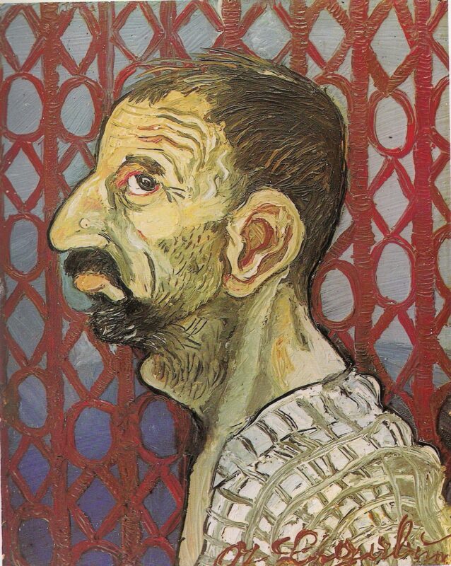 Self Portrait in profile (1942) - Antonio Ligabue Tablo