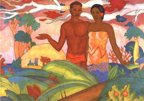 Hawaiian Boy and Girl (1928) - Arman Manookian Tablo