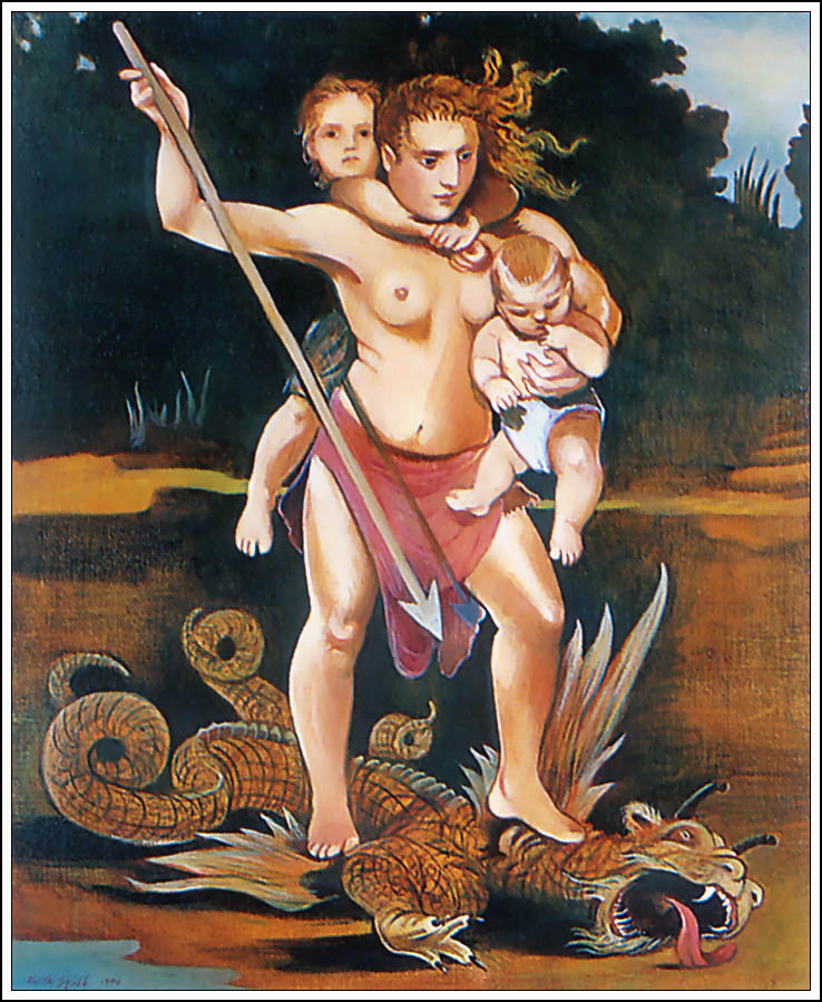 Dragon Slayer With Two Sons – Edith Vonnegut Tablo