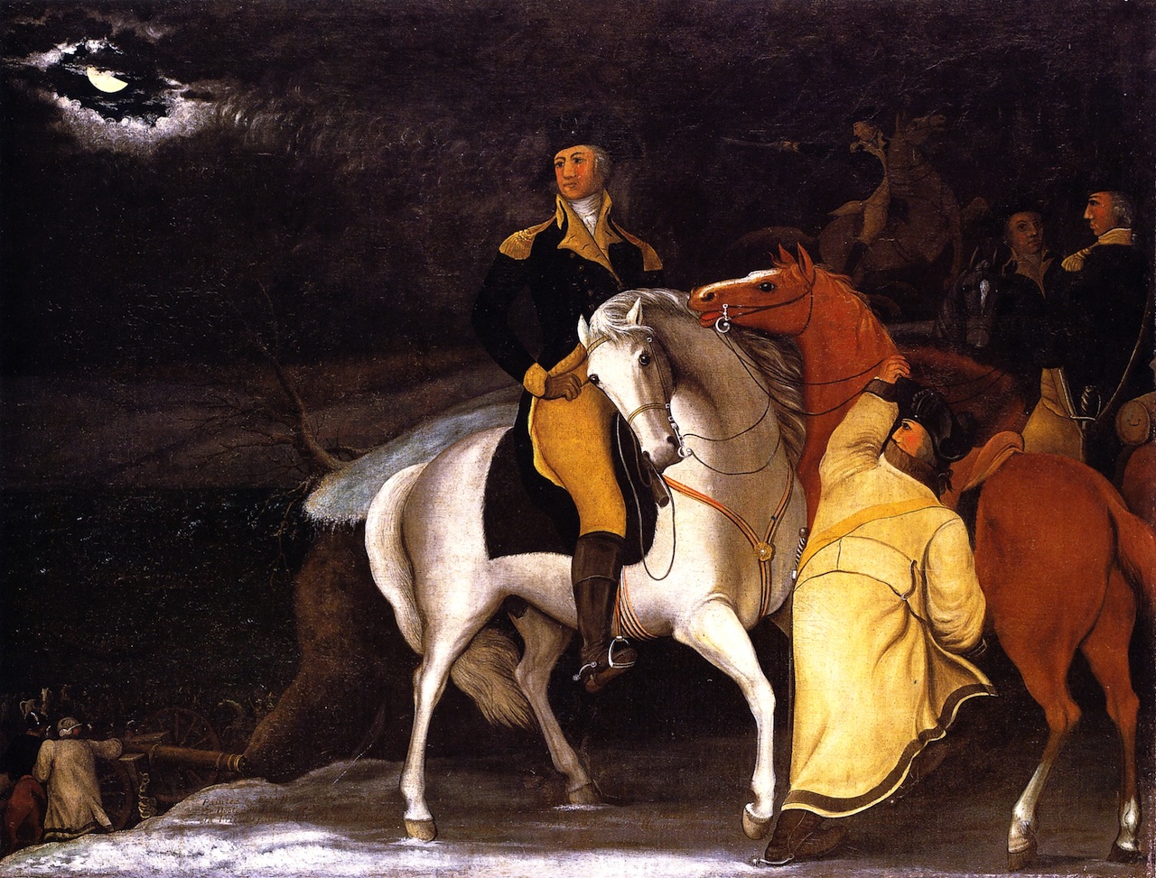 George Washington with His Army Crossing the Delaware (1848) - Edward Hicks Tablo